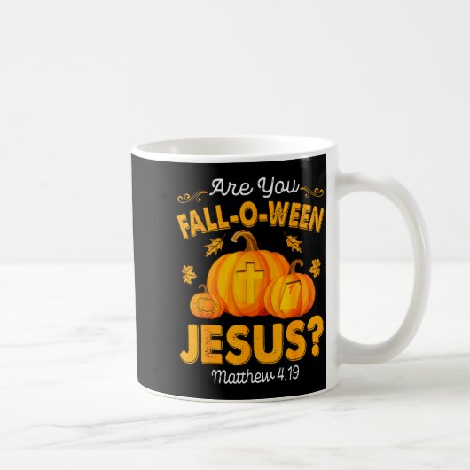 Are You Fall-o-ween Jesus Christian Pumpkin Hallow Koffiemok (Rechts)