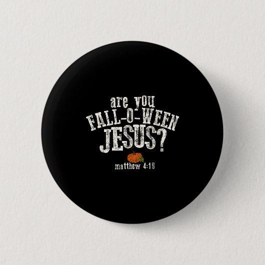 Are You Fall-o-ween Jesus Pumpkin Christian Hallow Ronde Button 5,7 Cm (Voorkant)