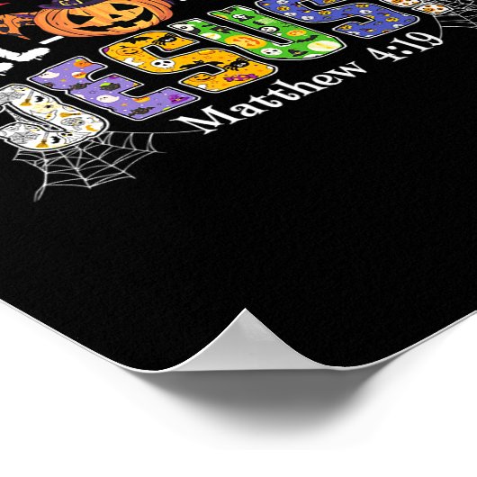 Are You Fall-o-ween Jesus Pumpkin Spooky Halloween Poster (Hoek)