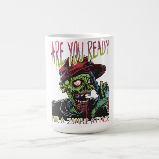 Are You Ready Zombie Mug | Funny Halloween Horror  Koffiemok (Center)