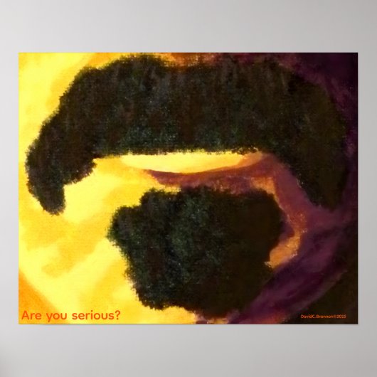 "Are you serious?", Zappa, humor, pop art Poster (Voorkant)