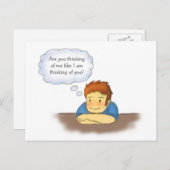 Are you thinking of me, Guy thinking of Girl Briefkaart (Voorkant / Achterkant)