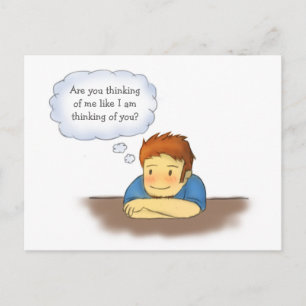 Are you thinking of me, Guy thinking of Girl Briefkaart