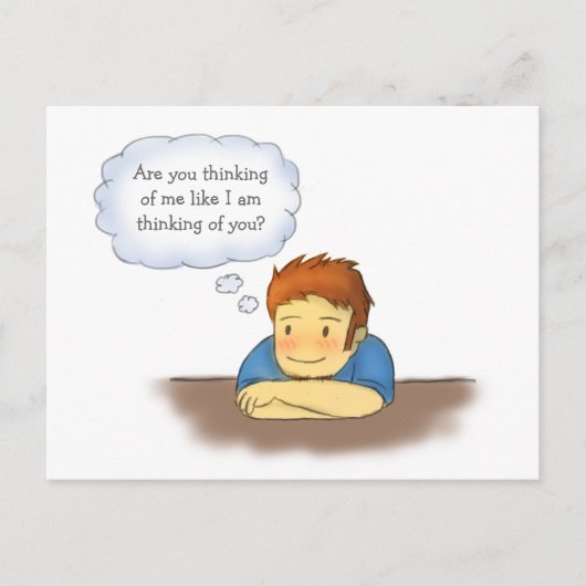 Are you thinking of me, Guy thinking of Girl Briefkaart (Voorkant)