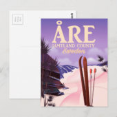 Åre Zweden ski reisposter Briefkaart (Voorkant / Achterkant)