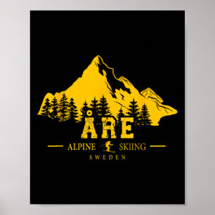 Åre Zweden Skigebied Alpines Skilopen Zweeds Are Z Poster