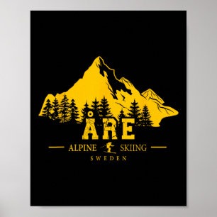 Åre Zweden Skigebied Alpineskiën Zweeds Are Zo Poster