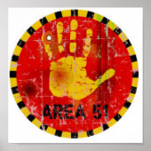 Area51 Retro-teken Poster (Voorkant)