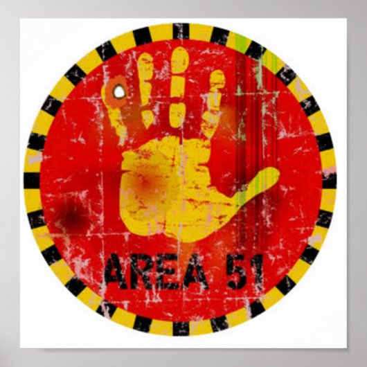 Area51 Retro-teken Poster (Voorkant)