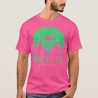 Area 51 2019 Zonsondergang Alien Hoofd Ufo T-shirt