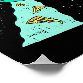 Area-51 Alien Ruimteschip Pizza Dream Date Easy Ha Poster (Hoek)