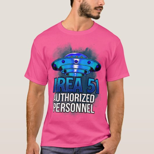 Area 51 Authorized Personnel Ufo Alien T-shirt (Voorkant)