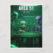 Area 51 Nevada Aliens poker Briefkaart (Voorkant)