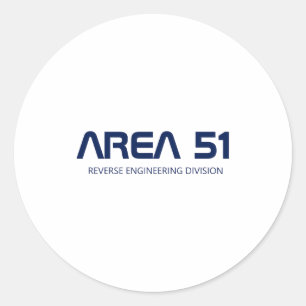 Area 51 Omgekeerde Engineering Buitenaardse Ufo Pa Ronde Sticker
