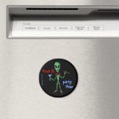 Area 51 party buitenaards grappig cartoon kunstmag magneet (Insitu (Vaatwasser))