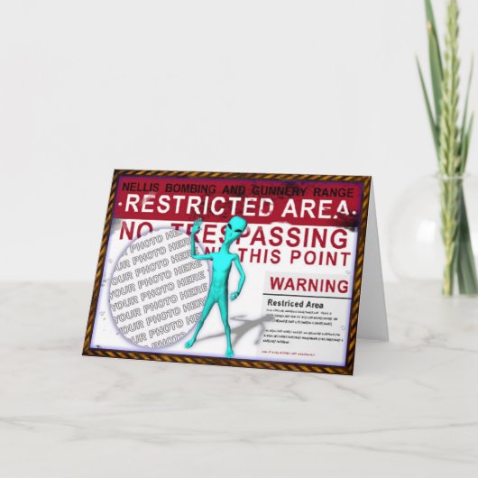 Area 51 Photo Greeting Card Kaart (Voorkant)