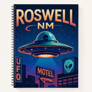 Area 51 Retro UFO Alien - Classic Lined Notitieboe Notitieboek