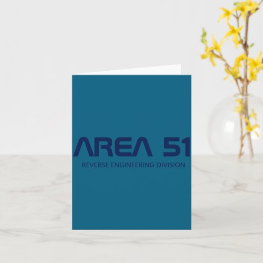 Area 51 Reverse Engineering Alien Ufo Paranormal  Kaart (Gele Bloem)