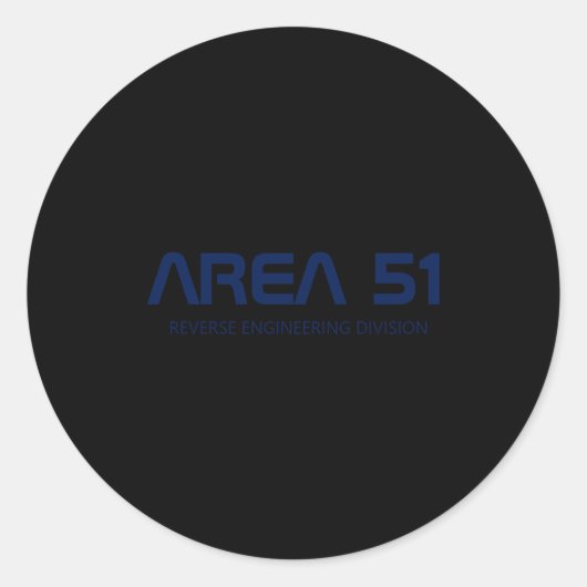 Area 51 Reverse Engineering Alien Ufo Paranormal  Ronde Sticker (Voorkant)