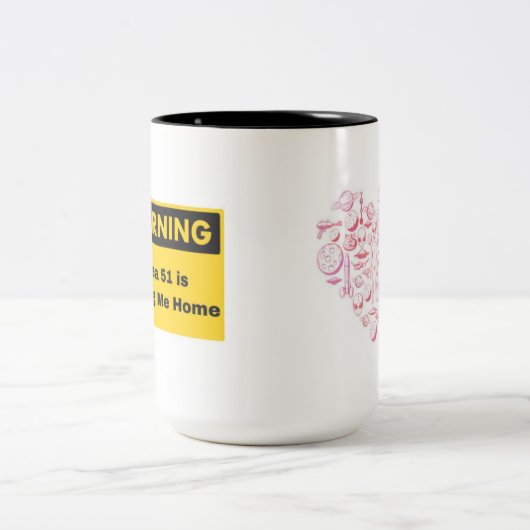 "Area 51 roept me thuis" Alien Mok (Center)