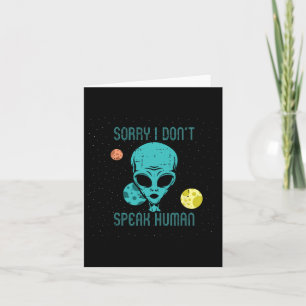 Area-51 Sorry Spreekt Geen Mens Alien Fun-ny Hallo Kaart