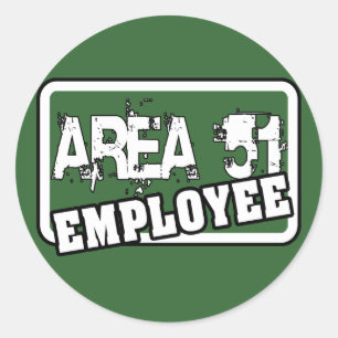 AREA 51 Sticker werknemer