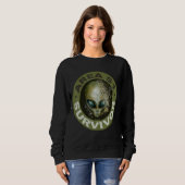 Area 51 Survivor UFO Alien Evolution Design Trui (Voorkant volledig)