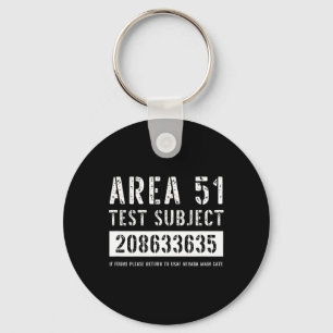 Area 51 Test Subject 3635 Alien Abduction Hallowee Sleutelhanger