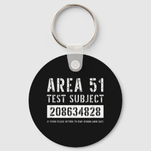 Area 51 Test Subject 4828 Alien Abduction Hallowee Sleutelhanger