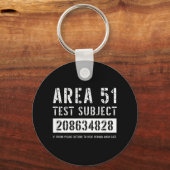 Area 51 Test Subject 4828 Alien Abduction Hallowee Sleutelhanger (Voorkant)