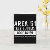 Area 51 Test Subject Alien Abduction Halloween Cos Kaart (Gele Bloem)