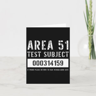 Area 51 Test Subject Alien Abduction Halloween Cos Kaart