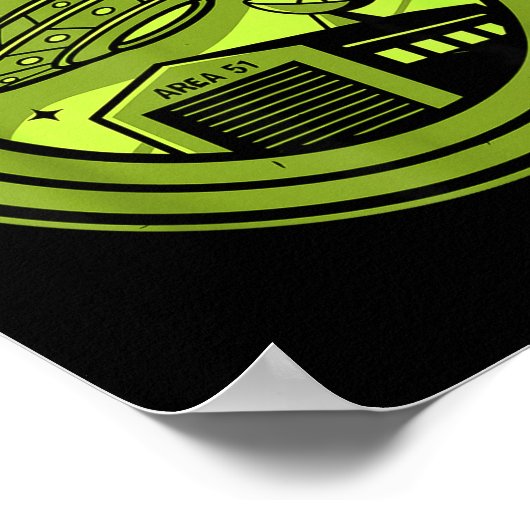 Area 51 They're Watching Alien Believer Batch Ufo Poster (Hoek)