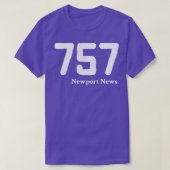 Area Code 757 Newport News Virginia T-shirt (Design voorkant)