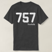 Area Code 757 Norfolk Virginia T-shirt (Design voorkant)