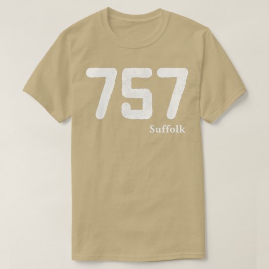 Area Code 757 Suffolk Virginia T-shirt (Design voorkant)