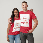 Área de Impressão T-shirt (Unisex)