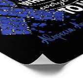 Areata Awareness Ik Draag blauw voor iemand lint Poster (Hoek)