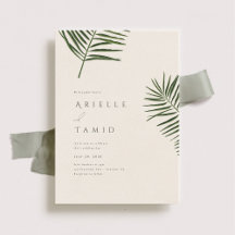 Areca Modern Waterverf Palm Wedding