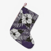 Areca palm en Hibiscus schetsen met handtekening.  Kleine Kerstsok (Voorkant (Hangend))