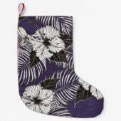 Areca palm en Hibiscus schetsen met handtekening. Kleine Kerstsok (Voorkant)