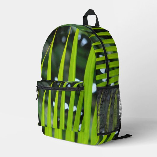 Areca Palm Frond Print Cut Sew Bag Bedrukte Rugzak (Achterkant Hoek Rechts)