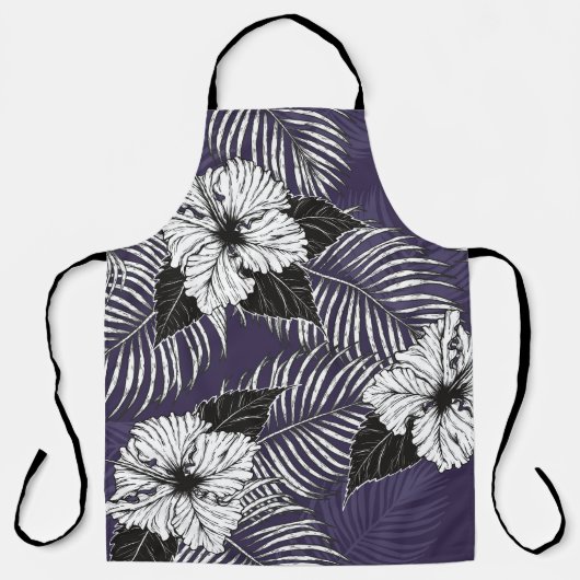 Areca palm, hibiscus schets: patroon schort (Voorkant)