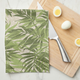 Areca Palmen Hawaiaans Tropisch Vintage Theedoek