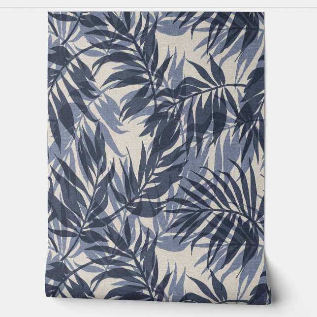 Areca Palms Hawaiian Tropical  - Indigo Behang (Afrollen)