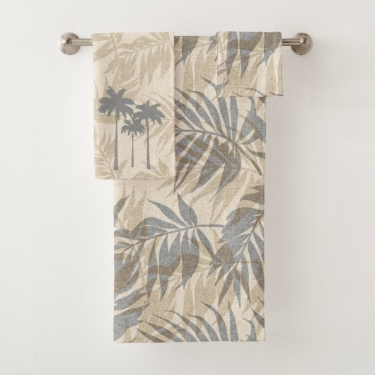 Areca Palms Hawaiian Tropische Coördinaten Bad Handdoek (Insitu)