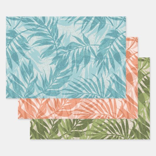 Areca Palms Hawaiian Tropische Trio Inpakpapier Vel (Set)