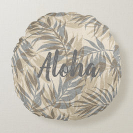 Areca Palms Hawaiian Tropische Vintage Aloha Rond Kussen