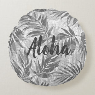 Areca Palms Hawaiian Tropische Vintage Aloha Rond Kussen