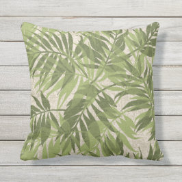 Areca Palms Hawaiian Tropische Vintage Buitenkussen